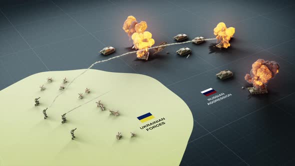 Russian Ukrainian War Animation