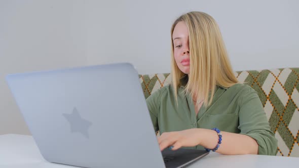 Professional freelancer writer working online from home during lockdown in 4k stock video clip