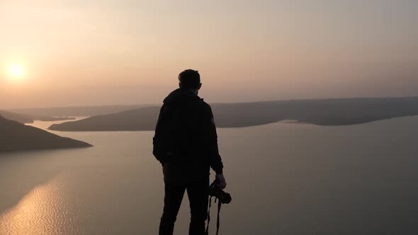 Landscape Photographer on Mountain