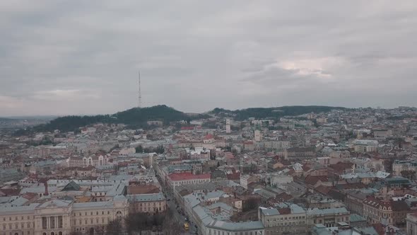 Aerial City Lviv, Ukraine