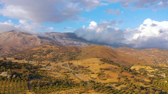 Aerial View of Crete Island Greece