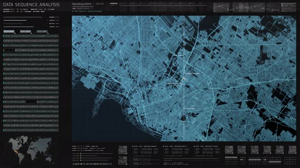 Futuristic Digital City Map GPS 03