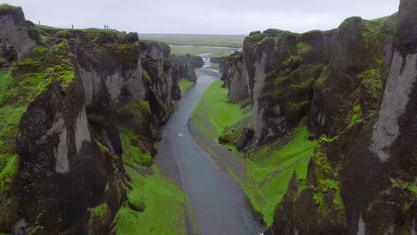 Unique Landscape of Fjadrargljufur in Iceland