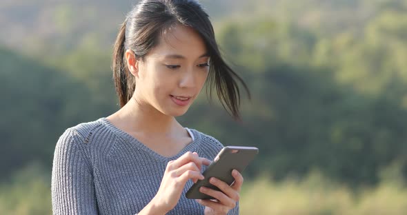 Woman use of mobile phone 