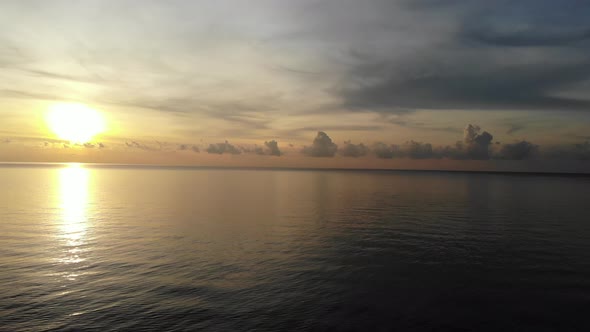 Beautiful high view of nature with sea ocean