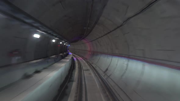 In The Dark Subway Tunnel