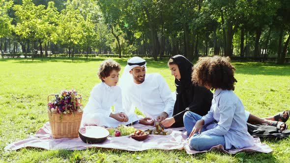 Arabian Family at the park