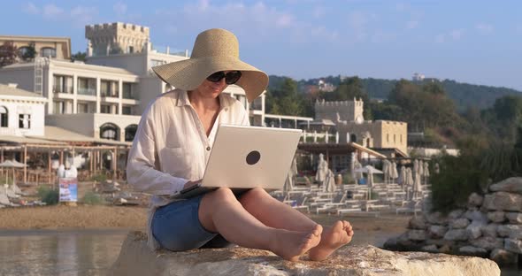 Business Trip on Summer Beach