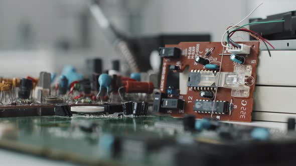 Close Up of Electronic Circuit Boards