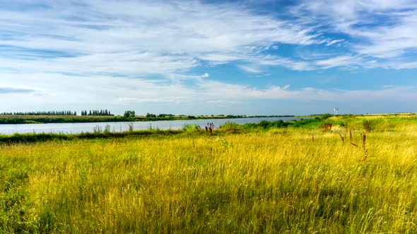 Clouds over the Vistula river.