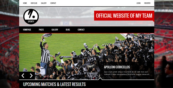 SPORTY - responsywny szablon HTML5 dla klubów sportowych
