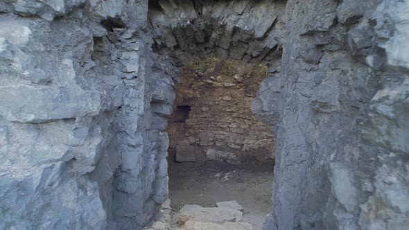 Entrance and stone walls