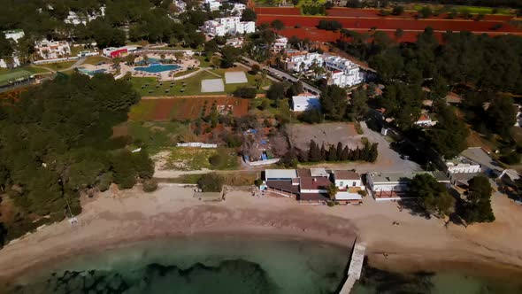 Cala Pada beach in Ibiza, Spain