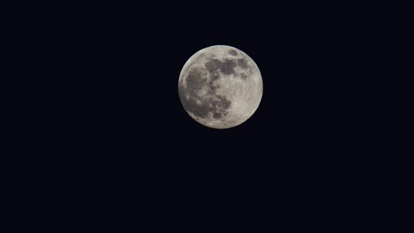 full moon close up by night