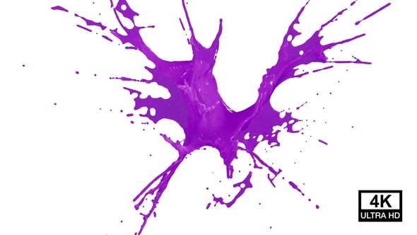 Purple Paint Drops Splash