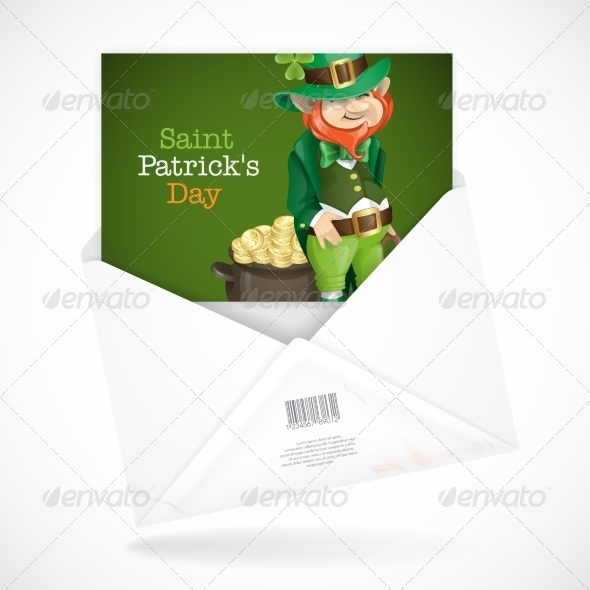 St. Patrick's Day Leprechaun with Pot of Gold