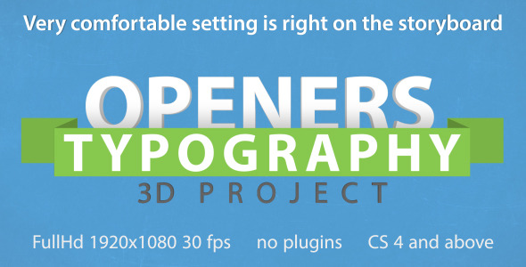 Opener Typography 3D