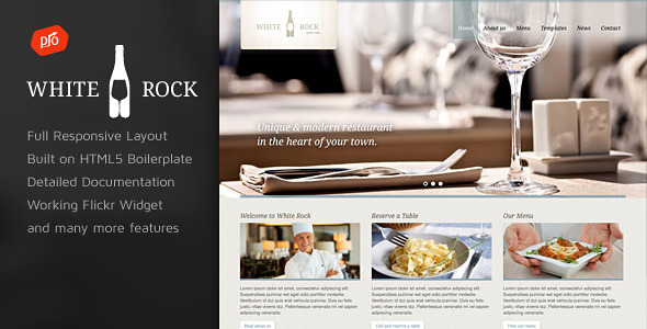 White Rock – Restaurant & Winery Site Template