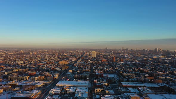 Chicago Skyline in the Morning USA