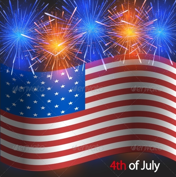 Vector 4th of July Background. Independence Day