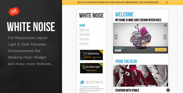 White Noise - HTML5 Template