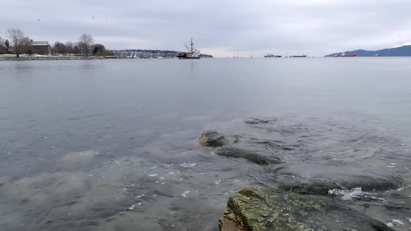 Winter Vancouver - English Bay - Fishing Ship