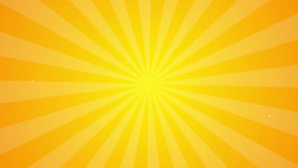 Yellow Sunburst Cartoon Comic Line Background