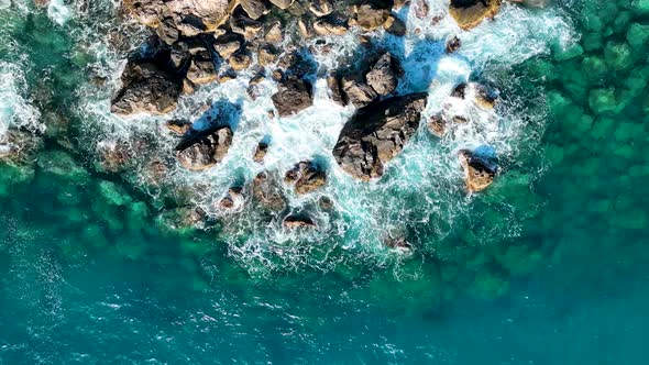 Wild beach on the Mediterranean Sea 4 K