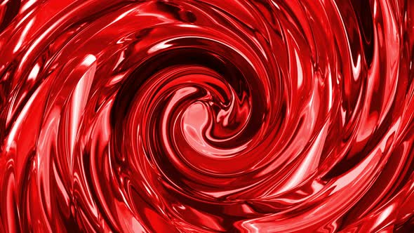 Red Glossy Twisted Liquid Animated Background