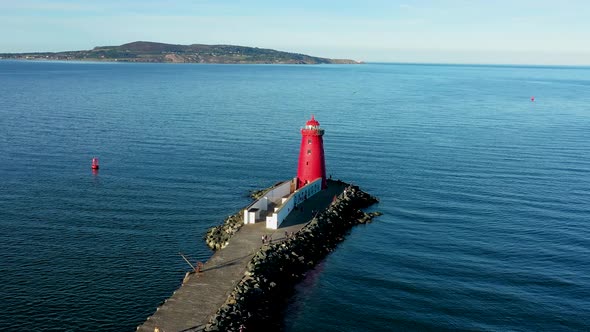 Aerial view Poolbeg Lighthouse