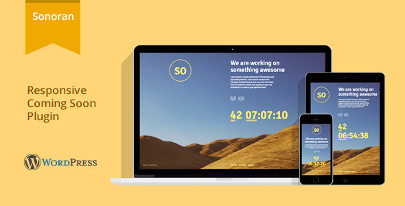 Sonoran - Responsive WordPress Coming Soon Plugin