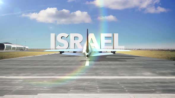 Commercial Airplane Landing Country Israel