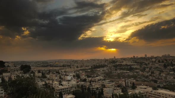 Sunset time-lapse from the BYU Jerusalem center