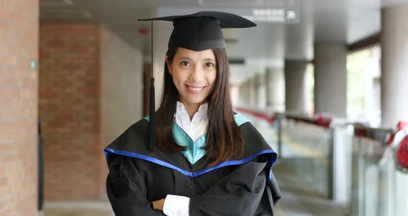 Young asian woman on graduation day