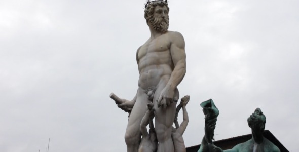 Fountain of Neptune in Florence Tilt - 1