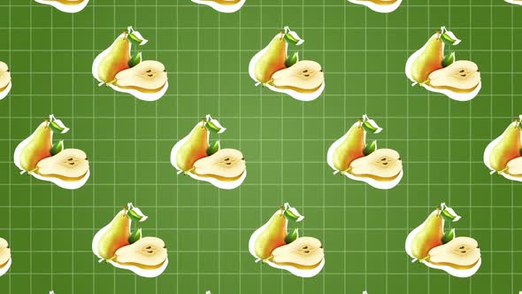 Packham Pear Fruit Food Background Animation