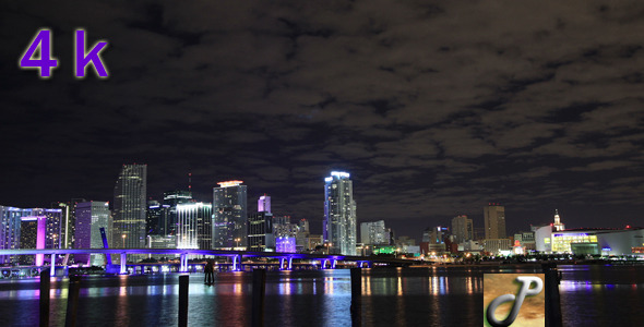 Miami Downtown At Night