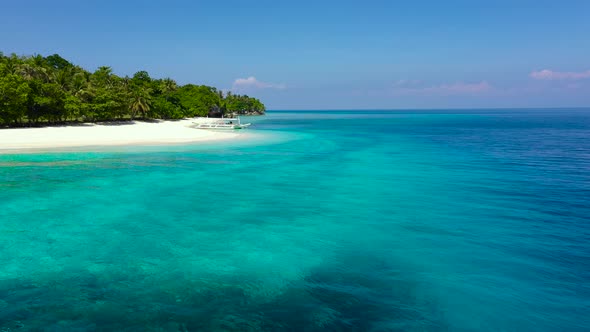 Tropical Island with a White Beach