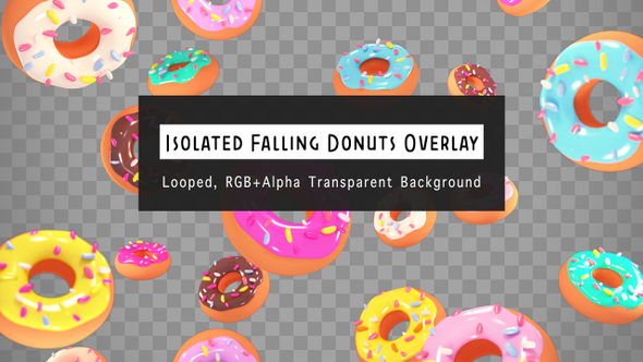 Isolated Falling Donuts Overlay