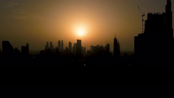 Dubai Downtown Scyscrapers Before Sunset