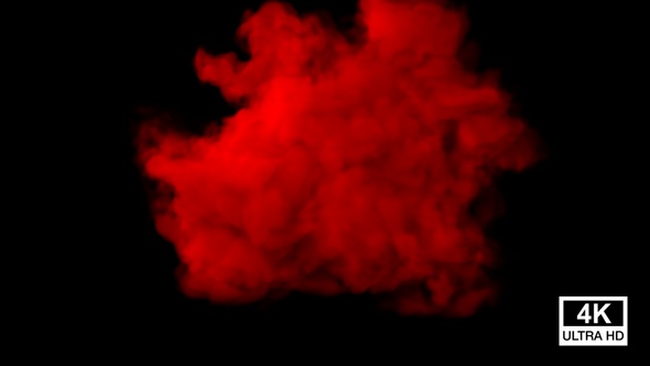 Huge Red Color Smoke 4K