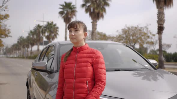 Portrait of the Woman Car Driver