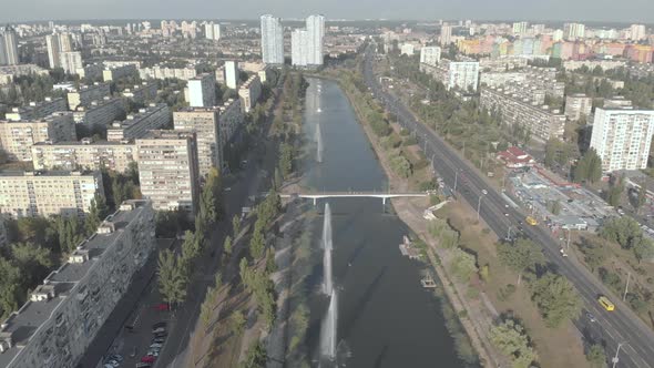 Kyiv, Ukraine. City View. Aerial Landscape