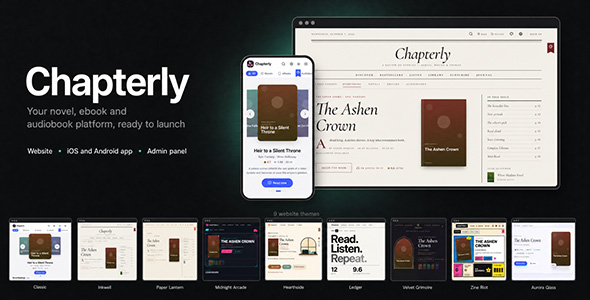 Chapterly | Flutter App Novel eBook and Audiobook Platform