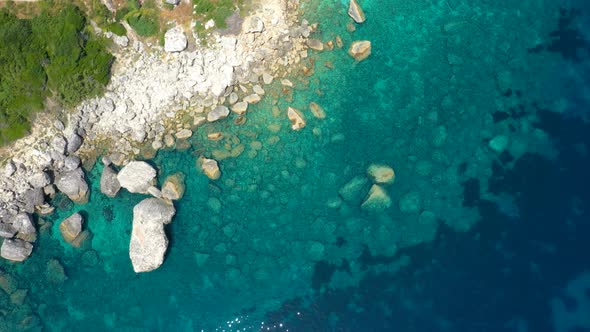 Aerial View Of Fantastic Rocky Coastline 5