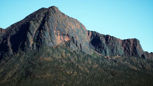 Aerial Rocky Mountains Landscape Panorama