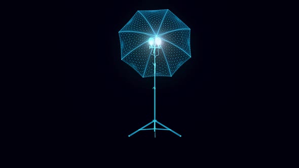 umbrella studio light hologram Rotating Hd