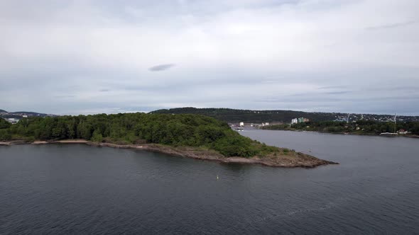 Hovedøya Oslo Norway aerial drone 4k