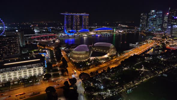 Time lapse of Building in Singapore city