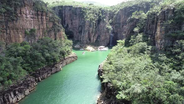 Capitolio lagoon tourism landmark at Minas Gerais state Brazil.